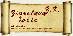 Živoslava Kolić vizit kartica
